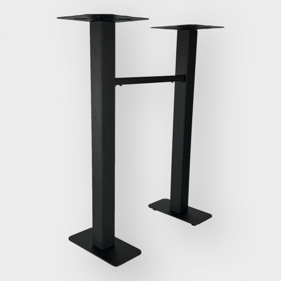 Pied de table Restaurant Cafe Bar Et Horeca - Pied Haut Double A405H Noir - Hauteur 108CM