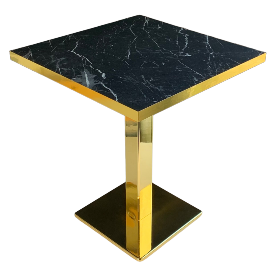 Table Restaurant Cafe Bar And Horeca - MARBRE OR-D4-60X60 + A210 OR - 36MM