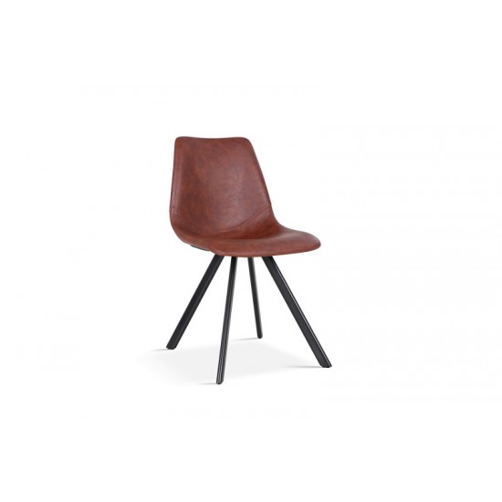 Chair Restaurant Cafe And Horeca - Chair Industrial Vintage Toby  Dark Brown