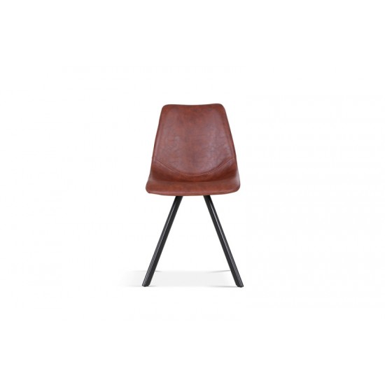 Chair Restaurant Cafe And Horeca - Chair Industrial Vintage Toby  Dark Brown