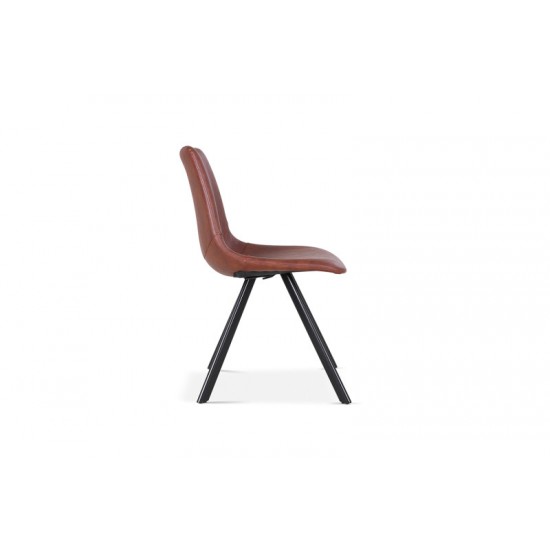 Chair Restaurant Cafe And Horeca - Chair Industrial Vintage Toby  Dark Brown