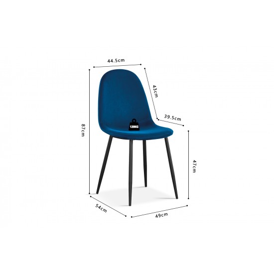 Chair Restaurant Cafe Bar And Horeca - Iron Dark blue