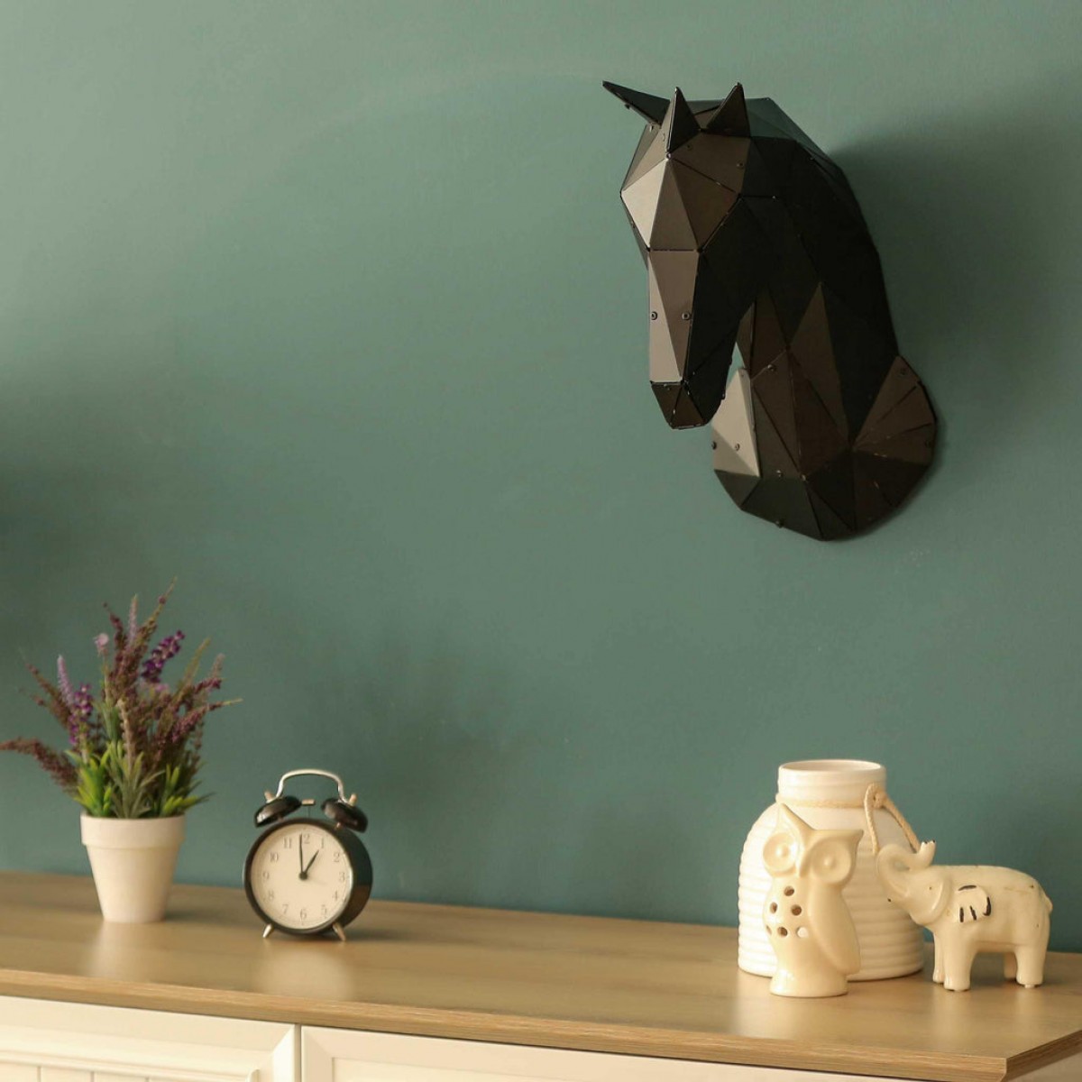 Bold Metal Horse Figure Wall Decor